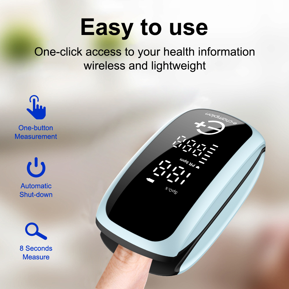 Pulse Oximeter Fingertip Rechargeable - Şarj Edilebilir Tıbbi Oksimetre Askısı, Parmak