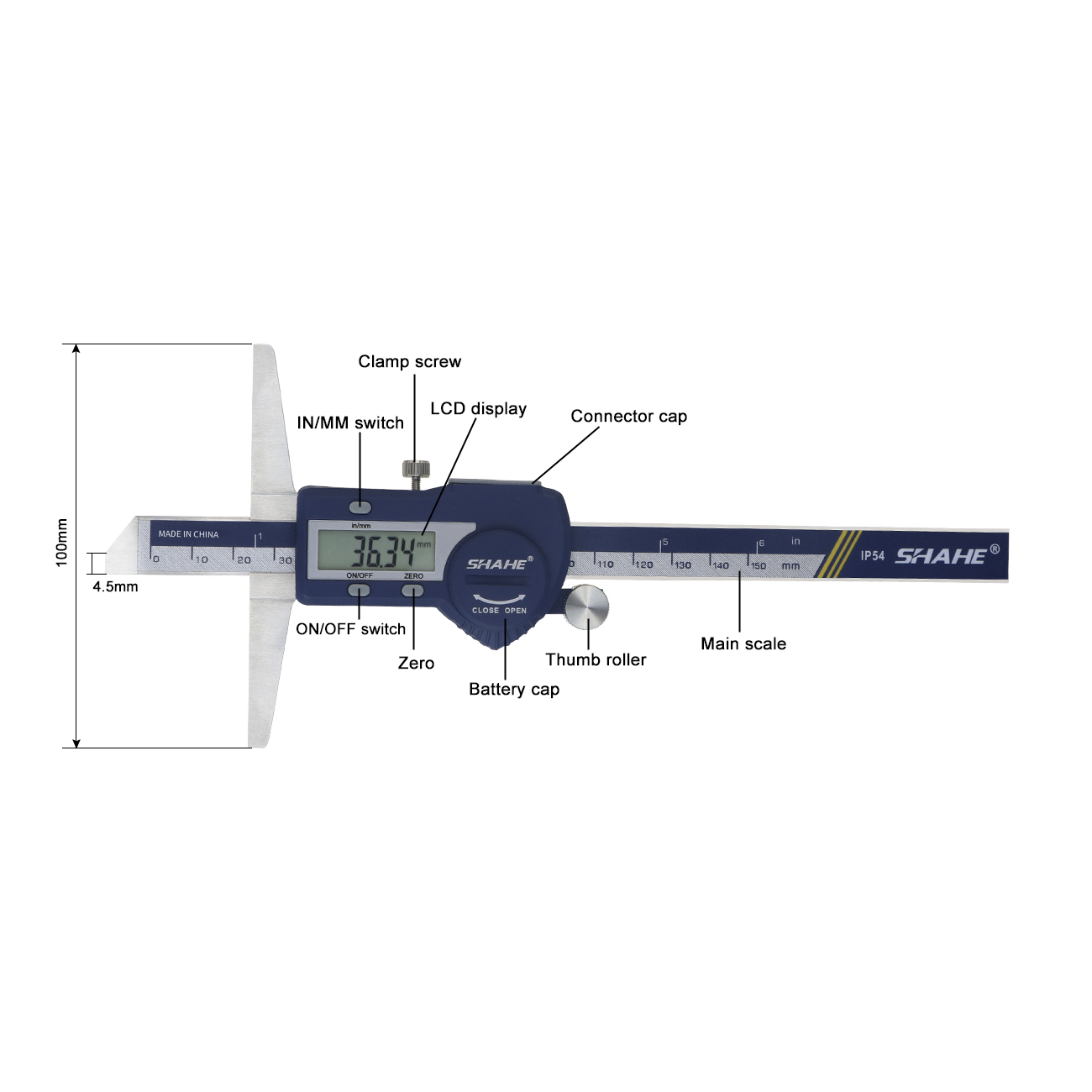 SHAHE 150/200/300mm elektronik - Digital Caliper 150Mm Stainless Steel incelemesi ve fiyatı