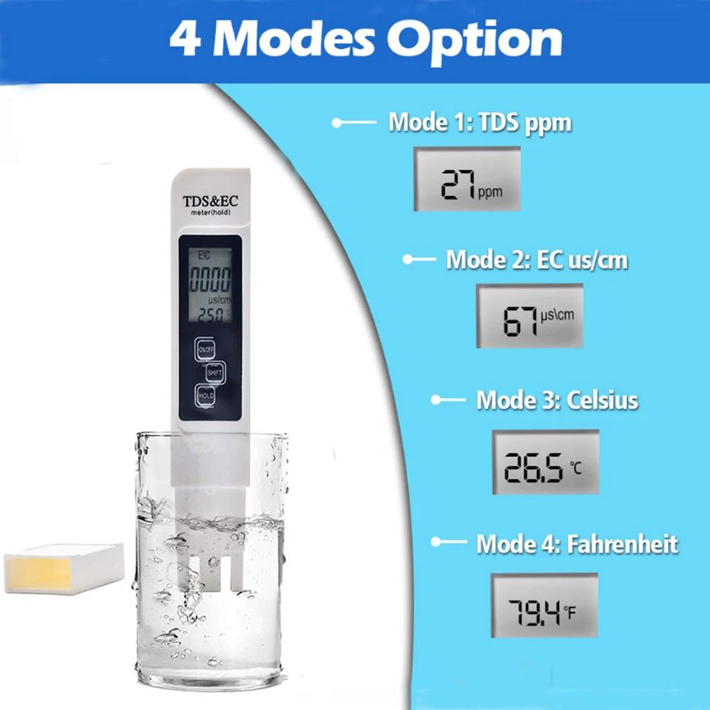 Dijital TDS EC Su Test Cihazı  - Ph Meter Digital Water Tester incelemesi ve fiyatı