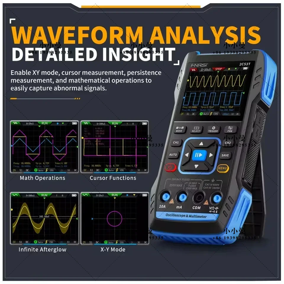 FNIRSI 2C23T10MHz, 2C53T 50MHz - Fnirsi Digital Oscilloscope Handheld incelemesi ve fiyatı